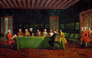 Diplomatisk møde af Francesco Guardi