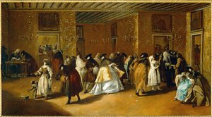 Il Ridotto (olie på lærred) af Francesco Guardi