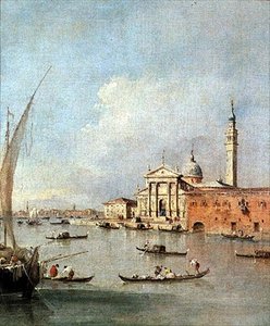 S. Giorgio Maggiore, set fra Giudecca (olie) af Francesco Guardi