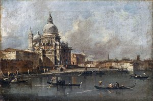 Santa Maria della Salute i Venedig af Francesco Guardi