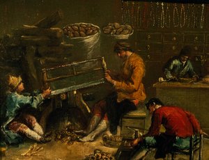 Skilt af Guild of Coroneri af Francesco Guardi