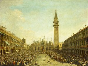 Piazza San Marco, på dogens kroningsdag, af Francesco Guardi