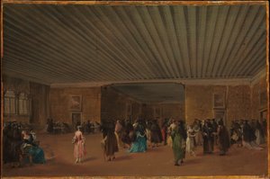 Det offentlige ridotto i Palazzo Dandolo af Francesco Guardi