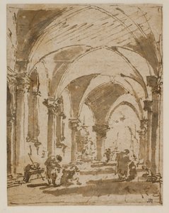 Dogepaladsets arkade mod Piazzetta af Francesco Guardi