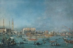 Bucintoros afgang, ca. 1765-80 (olie på lærred) af Francesco Guardi