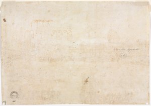 Tre skitser af buer (verso) af Francesco Guardi