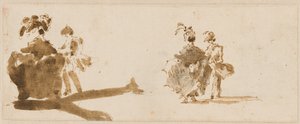 To elegante par [verso] af Francesco Guardi