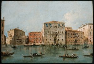 Udsigt over Palazzo Loredan af Francesco Guardi