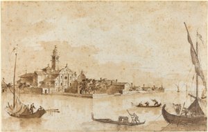 Øen San Clemente af Francesco Guardi and Giacomo Guardi