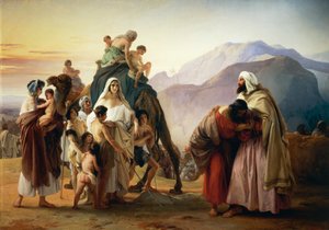 Esaus forsoning med Jakob af Francesco Hayez