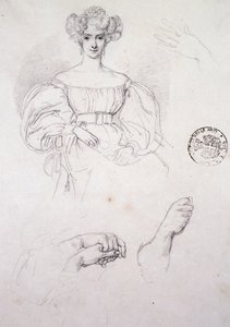 Studie til Portræt af kvinde af Francesco Hayez