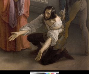 Det sidste møde mellem Jacopo Foscari og hans familie før han blev forvist, 1838-40 af Francesco Hayez