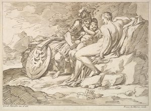 Venus, Mars og Amor, 1725-80. af Francesco Lamarra