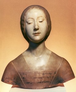 Isabella di Aragona (1470-1524) Prinsesse af Napoli, 1488 (delvist pigmenteret marmor)