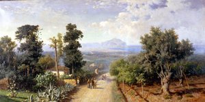 Omgivelserne i Palermo. Maleri af F. Lojacono af Francesco Lojacono