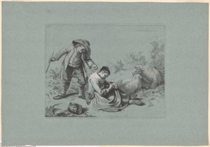 Planche 10, fra sættet med 12 pastoralscener af Francesco Londonio