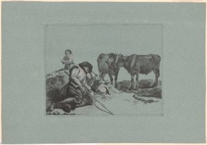 Planche 7, fra sættet med 12 pastoralscener af Francesco Londonio