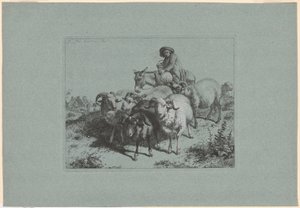 Planche 9, fra sættet med 12 pastoralscener af Francesco Londonio