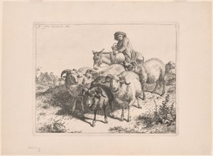 Planche 9, fra sættet med 12 pastoralscener af Francesco Londonio