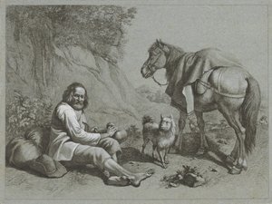 Hvilende hyrde Hyrdescener (serietitel) af Francesco Londonio