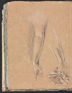 Verona Skitsebog: Arme og hænder med draperi side 78, 1760. af Francesco Lorenzi