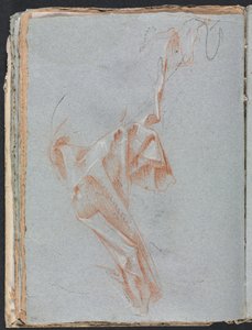 Verona Skitsebog: Draperistudie side 38, 1760. af Francesco Lorenzi