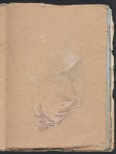 Verona Skitsebog: Draperistudie side 57, 1760. af Francesco Lorenzi