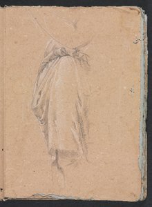 Verona Skitsebog: Draperistudie med albue side 5, 1760. af Francesco Lorenzi