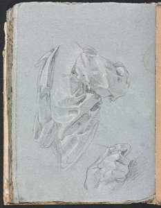 Verona Skitsebog: Draperistudie med venstre side 86, 1760. af Francesco Lorenzi
