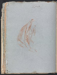 Verona Skitsebog: Kvindefigur med kappe side 40, 1760. af Francesco Lorenzi