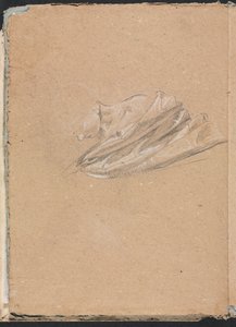 Verona Skitsebog: Hoved og skulder med draperi, side 14, 1760. af Francesco Lorenzi