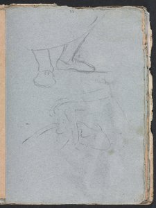 Verona Skitsebog: Studie af fødder side 53, 1760. af Francesco Lorenzi