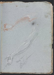 Verona Skitsebog: Studie af hænder og arme side 29, 1760. af Francesco Lorenzi