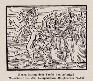 Hekse, der kysser djævelens anus af Francesco Maria Guazzo