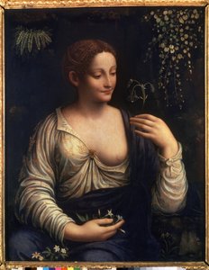 ""Flore"" (Flora) Maleri af Francesco Melzi (1493-cirka 1570) 1510-1515 Dim. 76x63 cm Sankt Petersborg Hermitage Museum af Francesco Melzi or Melzo