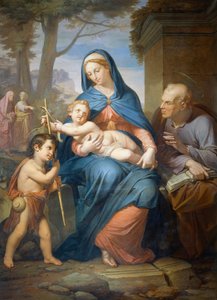 Hellig Familie, ante 1836, af Francesco Nenci (1781-1850), olie på lærred, 200x147 cm af Francesco Nenci