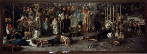 Il voto (Fest til hyldest til Sankt Pantaleon 27. juli i Miglianico i Abruzzo, Italien) - olie på lærred