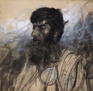 Studie af hoved for krøblinge af Francesco Paolo Michetti