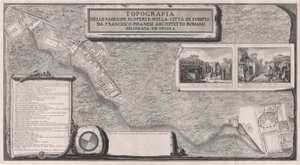 Topografi af fabrikkerne opdaget i byen? af Pompeji af Francesco Piranesi