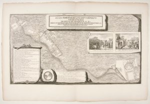 Topografi af fabrikkerne opdaget i byen? af Pompeji af Francesco Piranesi