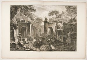 Udsigt over Porta dell af Francesco Piranesi