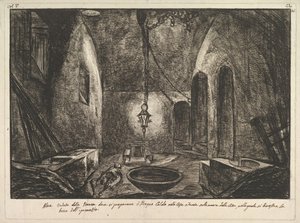 Udsigt over Pompeji En anden udsigt over rummet, hvor Bogno Caldo blev forberedt. . . .n.d. af Francesco Piranesi