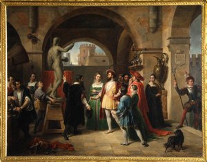 Francis I i studiet hos Benvenuto Cellini