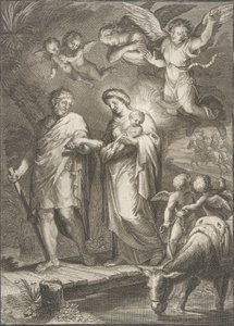 Flugten til Egypten, 1700-. af Francesco Polanzani