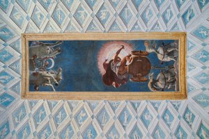 Solens og Månens kammer (Camera del Sole e della Luna): Solens og Månens vogne drevet af Diana og Apollo