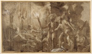Hercules ligger ved siden af Omphale af Francesco Primaticcio