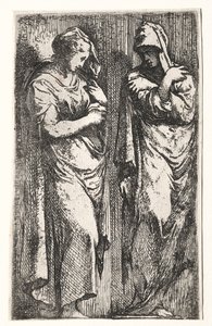 To romerske kvinder. af Francesco Primaticcio