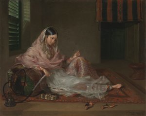 Muslimsk dame tilbagelænet af Francesco Renaldi