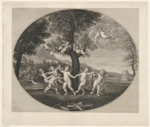 Putti danser om et træ