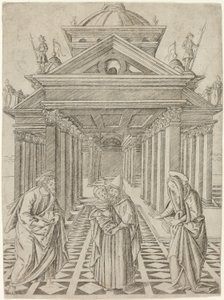 Præsentationen i templet, plade fire fra Jomfruens og Kristi liv af Francesco Rosselli